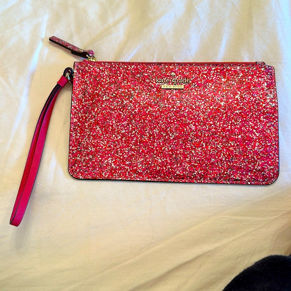 Sparky pink Kate Spade authentic wristlet - perfectly for Holidays!